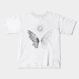 Yin Yang Butterfly Kids T-Shirt